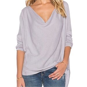 Free People We The Free Lucky Day CowlNeck Sweater Purple Ash Large
